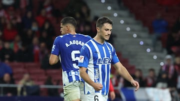 Guevara durante el partido de LaLiga EA Sports contra el Atético de Madrid.