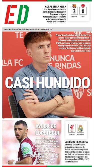 "Otro desastre": Las portadas inglesas se ceban con Guardiola