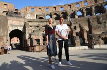 Sharapova entrena en el Coliseo de Roma