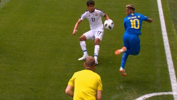 Costa Rica hierve contra Neymar: lambretta en el c車rner en el 96'...