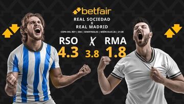 Real Sociedad vs. Real Madrid: horario, dónde ver, pronósticos y cuadro