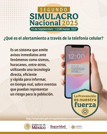 Este día y hora sonará la alerta sísmica en tu celular; anótalo