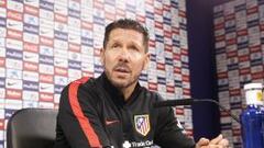 Simeone, en rueda de prensa.