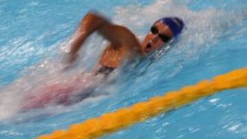 Mireia Belmonte durante la prueba de 800 metros libre.