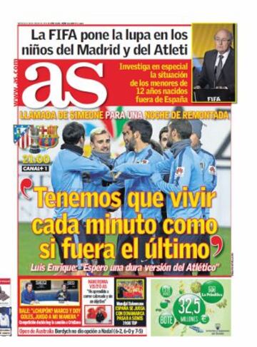 Las portadas de AS de enero