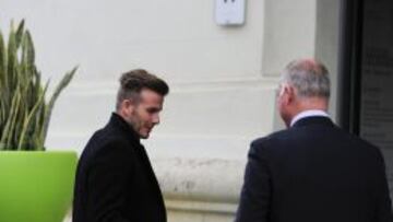 Beckham llega a Valencia y se concentra con sus compañeros