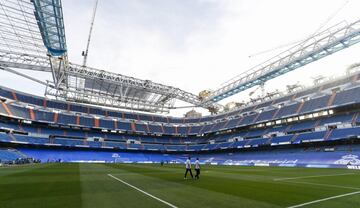 Así está el aspecto del Santiago Bernabéu el día de su reestreno.