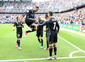 0-1. Cristiano Ronaldo celebró el primer gol.