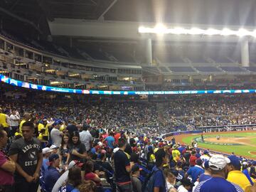 Colombia - Estados Unidos en el Marlins Park. 