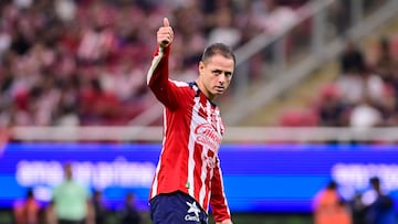 Javier Chicharito Hernandez of Guadalajara during the 9th round match between Guadalajara and Toluca as part of the Liga BBVA MX, Torneo Apertura 2025 at Akron Stadium, on September 20, 2025 in Guadalajara, Jalisco, Mexico.