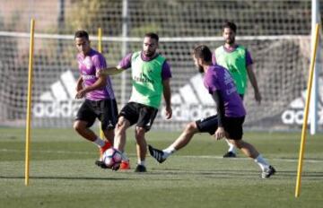 El Real Madrid completó el segundo entrenamiento de la semana en la Ciudad Real Madrid. James Rodríguez hizo trabajos diferenciados junto a Coentrao.