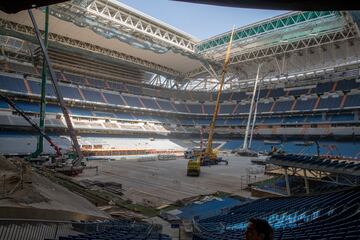 Nuevas imágenes de las obras del Estadio Santiago Bernabéu.