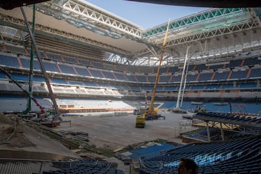 Nuevas imágenes de las obras del Estadio Santiago Bernabéu.
