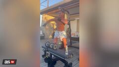 Cristiano Ronaldo uploaded this video to social media showing off the physical work he’s done this summer and even surprises with some dance moves.