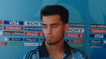 Suso, delantero de la Selección Sub 21 y del Liverpool, en rueda de prensa previa al choque contra Ghana.