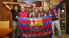 Los pe&ntilde;istas de M&oacute;stoles, ilusionados ante la visita de su equipo al Bernab&eacute;u para la ida de la Copa.