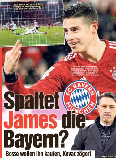 Bild: Bayern Múnich quiere comprar a James; Kovac vacila