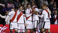 El Rayo celebra un gol esta temporada.