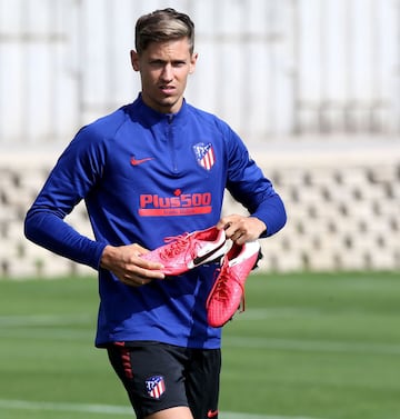 El primer entrenamiento del Atleti tras el parón