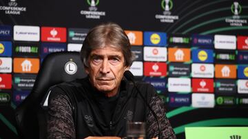 Manuel Pellegrini, en sala de prensa.