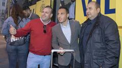 Cazorla, en la llegada del Villarreal a Madrid para medirse al Atl&eacute;tico de Madrid. 