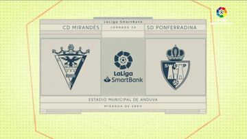 Resumen y goles del Mirandés vs Ponferradina de LaLiga SmartBank