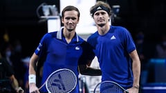 Medvedev y Zverev, en la final de las ATP Finals.