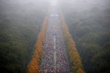 Vista general de la maratón de Berlín celebrada el domingo 24 de septiembre. 