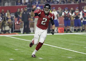 Matt Ryan celebraba así el touchdown de su corredor consciente de la importancia de la anotación.