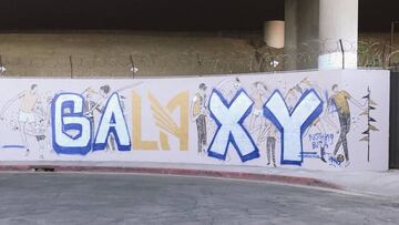 Mural del LAFC, vandalizado por seguidores del Galaxy.