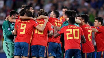 La Selección celebra el éxito conseguido en esta Eurocopa Sub-21.