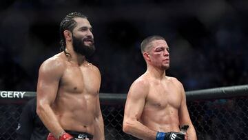 Jorge Masvidal y Nate D¨ªaz cuando compitieron en UFC por el BMF.