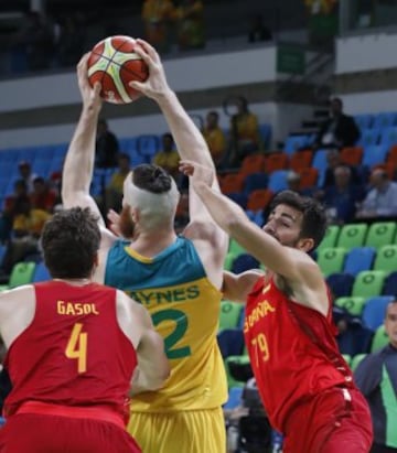 Pau Gasol, Ricky Rubio y Aron Baynes.