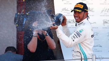 Mercedes match one-two record as Hamilton wins in Spain