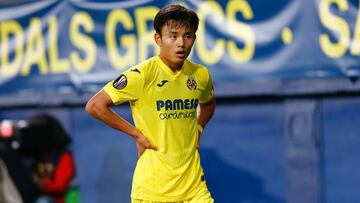 Take Kubo, en un partido de la Europa League con el Villarreal.