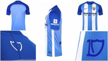 Presentación de la camiseta del Málaga CF para la temporada 2017-2018.
