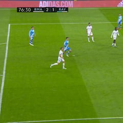 ¡Qué listo y qué bueno es! El gol de Falcao que metió el miedo en el cuerpo al Bernabéu