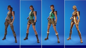Todos los estilos del skin Lara Croft