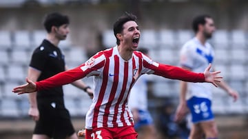 Arnau Ortiz celebra uno de sus goles al Europa.