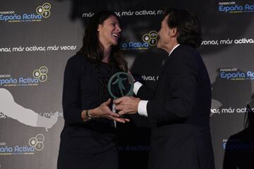 Ruth Beitia y Jos谷 Ram車n Lete.