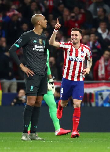 1-0. Saúl Ñíguez celebró el primer gol.