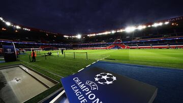 PARIS, FRANCE - OCTOBER 19: A general view of the empty stadium prior to the Group A, UEFA Champions League match between Paris Saint-Germain Football Club and Fussball Club Basel 1893 at Parc des Princes on October 19, 2016 in Paris, France. (Photo by
