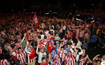 La celebración en la plaza de Neptuno