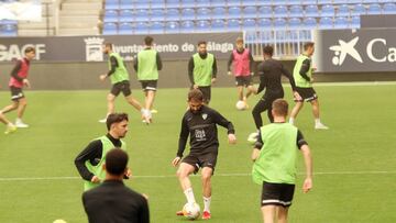 Entrenamiento del M&aacute;laga.