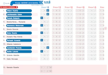 Elige 8 de La Quiniela jornada 20 - 15/11/25 