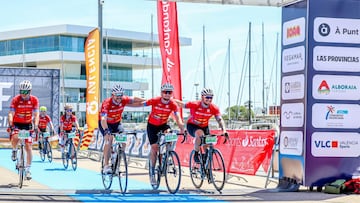 Meta de la Gran Fondo Valencia.