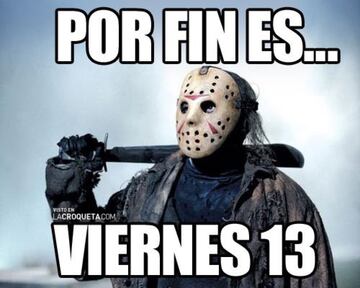 Es 'Viernes 13' un día que por muchas supersticiones en considerado de la mala suerte, y por ello te presentamos los mejores memes que dejó este día.