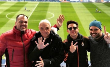 La reconocida banda venezolana demuestra con esta foto en el Santiago Bernabéu que estarán del lado de los merengues en El Clásico a jugarse este domingo.