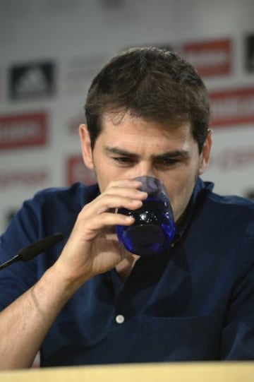 Iker Casillas se emocionó en su despedida