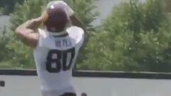 El chileno de la NFL ya se luce en la cancha: ¡qué balón atrapó!